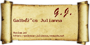 Galbács Julianna névjegykártya