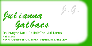 julianna galbacs business card